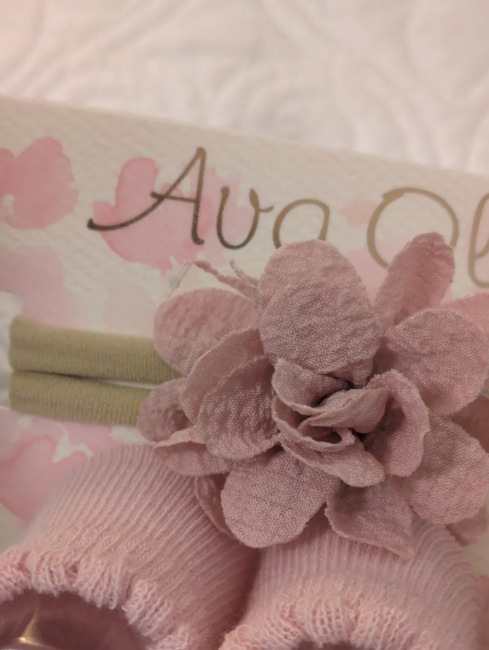 Ava Olivia Floral Bootie/Headband Set